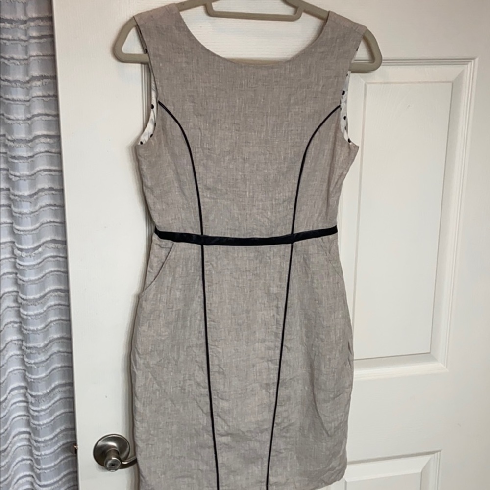 Beautiful lightly worn tan linen dress